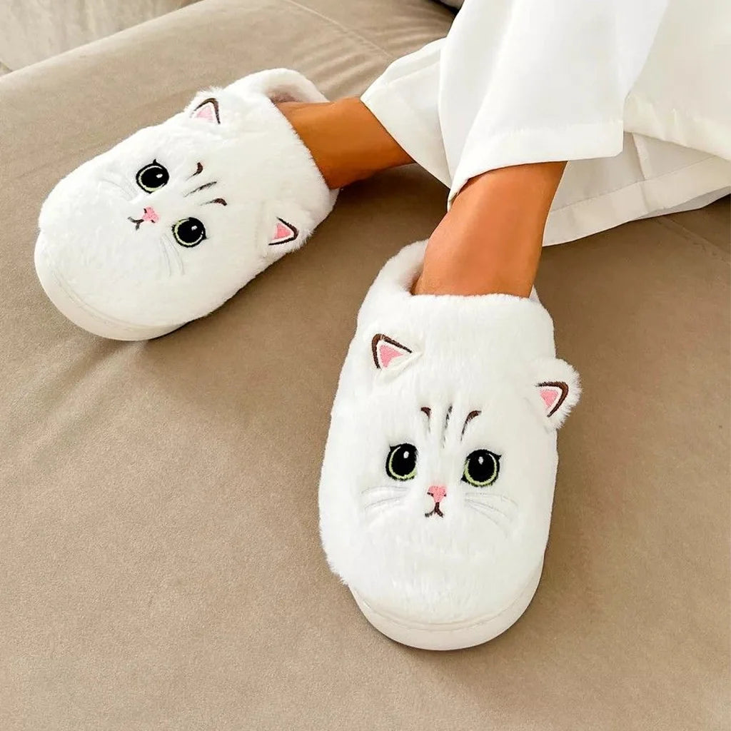 MiauComfort Plush Kitten Slippers: Ultra-Soft Fleece, Anti-Slip Sole, Machine Washable